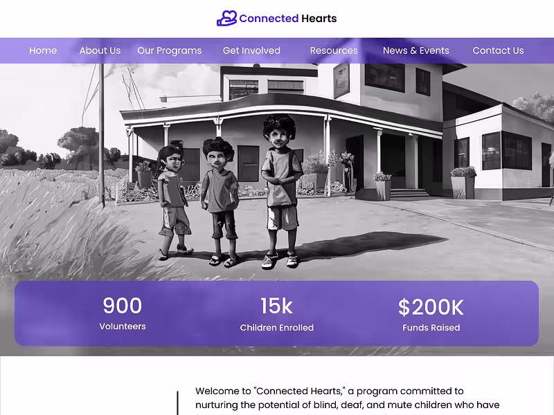 Cover image for Non-profit organization website