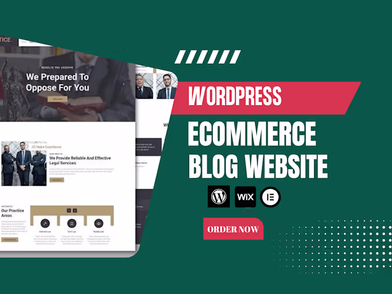 Cover image for Create wordpress website, ecommerce store, custom website