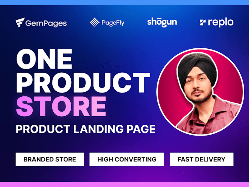 Cover image for I will make shopify one product stores and landing pages