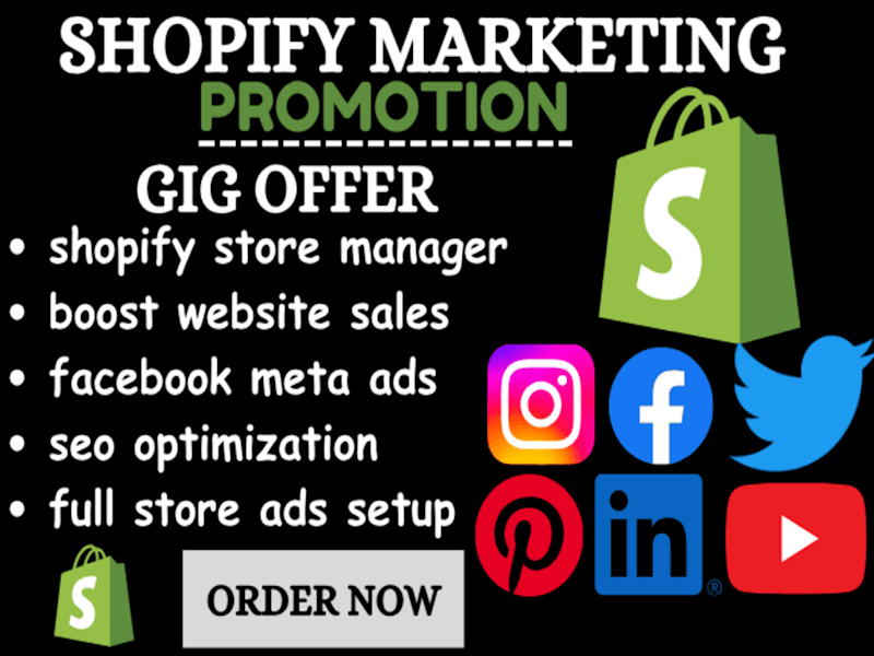 Cover image for  boost shopify sales ecommerce marketing facebook ads promotion