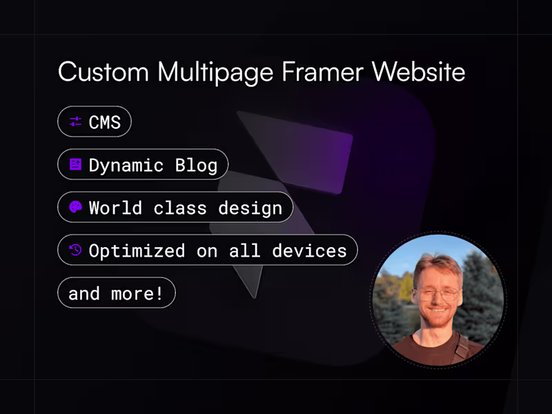 Cover image for Custom Multipage Framer Website
