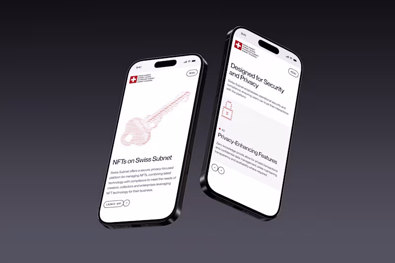 Cover image for Swiss Subnet, website for innovative blockchain technology.