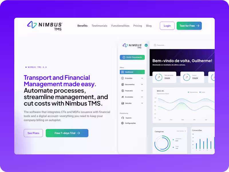 Cover image for UX/UI Innovation for Nimbus TMS