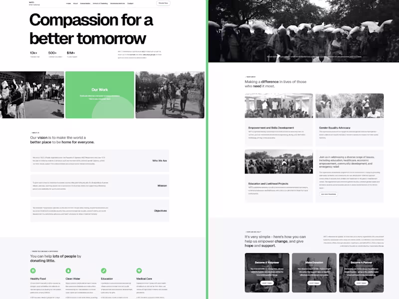 Cover image for Website Design + Development for a Non-Profit