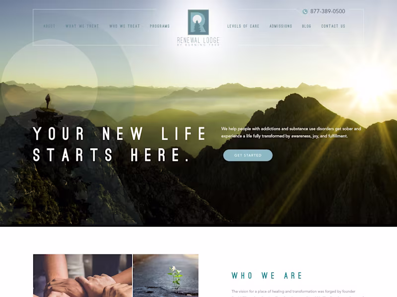 Cover image for Renewal Lodge Website Design