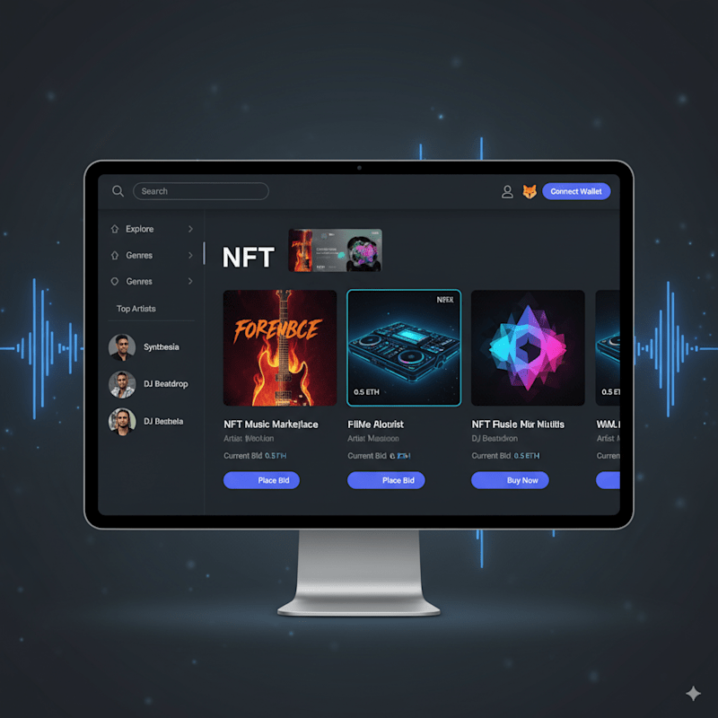 Cover image for NFT Marketplace for Musicians