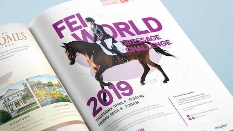 Cover image for Brochure design for FEI World Dressage Challenge