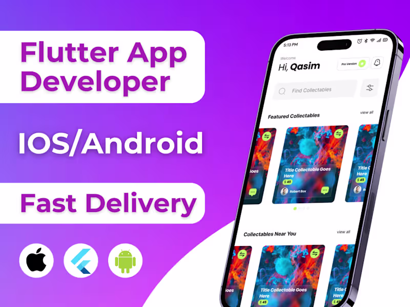Cover image for Ecommerce Mobile App using Flutter for iOS and Android
