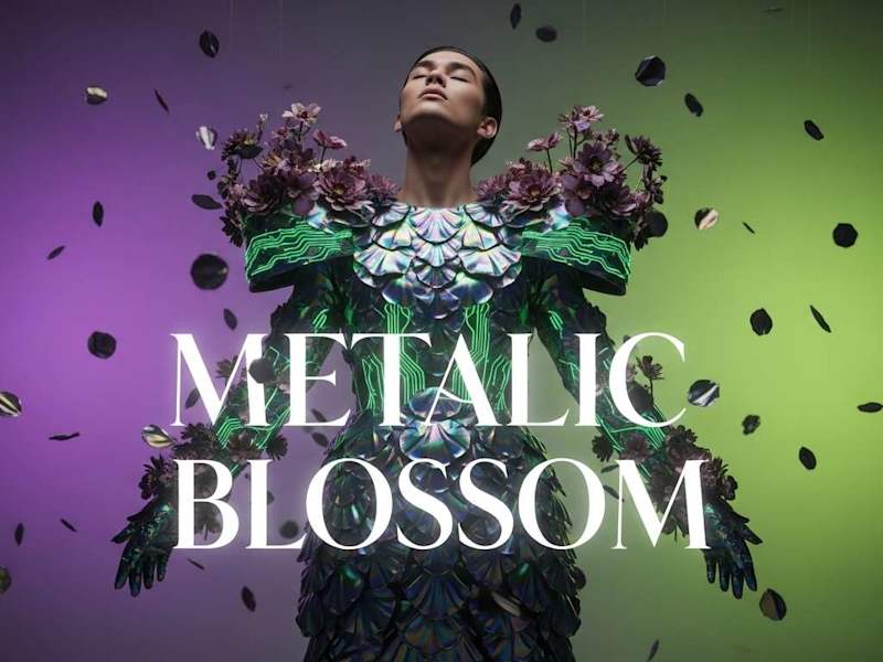 Cover image for Metalic Blossom: A Hybrid Fashion Editorial