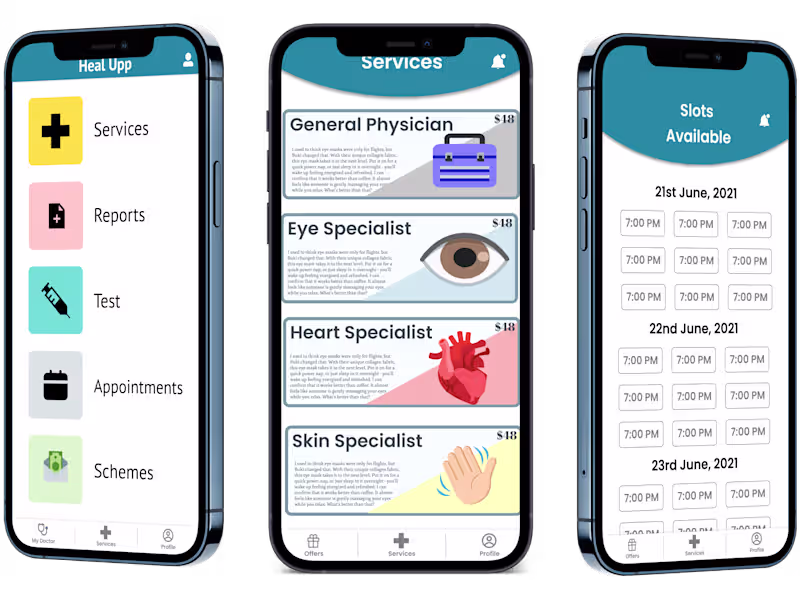 Cover image for Heal Up - AI based Report analysis and appointment booking