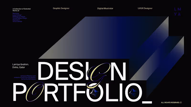 Cover image for DESIGN PORTFOLIO | Lamiya Ibrahim :: Behance
