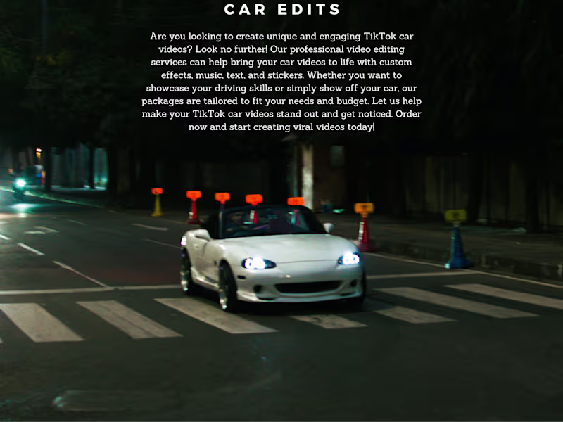 Cover image for Make viral car edits that will blow up your TikTok
