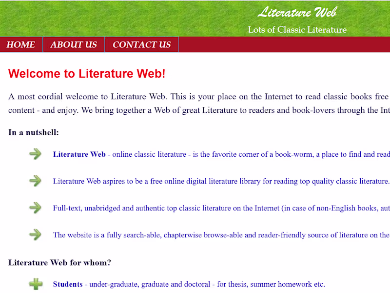 Cover image for Community Engagement for LiteratureWeb.net