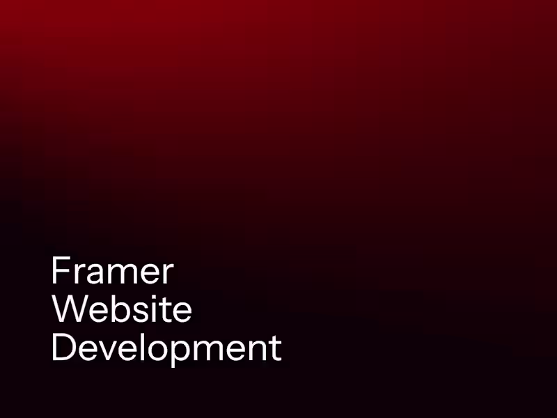 Cover image for Framer Website Development