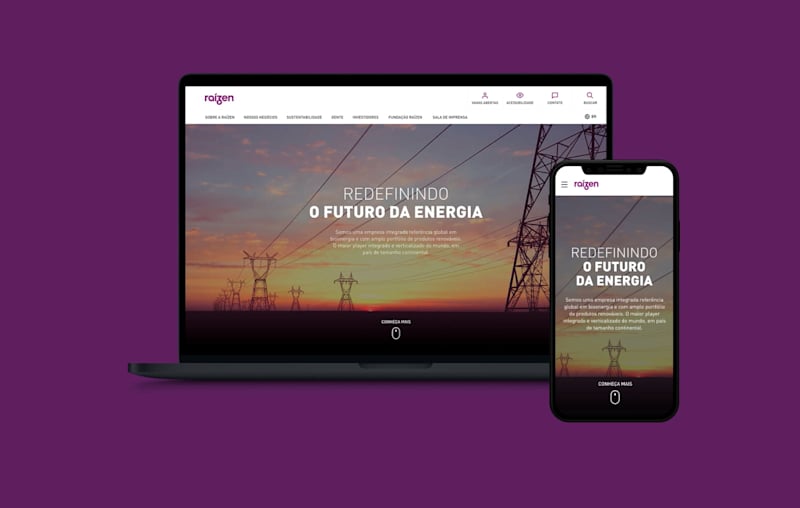 Cover image for Raízen Institutional Website