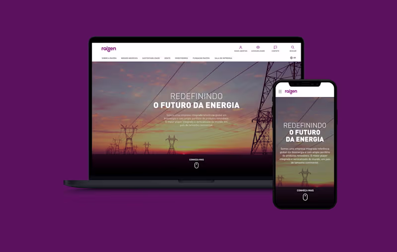 Cover image for Raízen Institutional Website