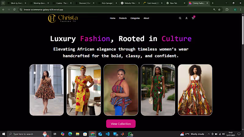 Cover image for Christa Fashion design