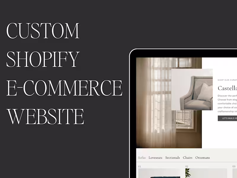 Cover image for Shopify E-commerce Website Design + Development