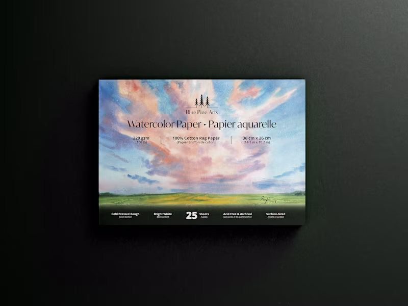 Cover image for Watercolor Sketchbook Design - Blue Pine Arts