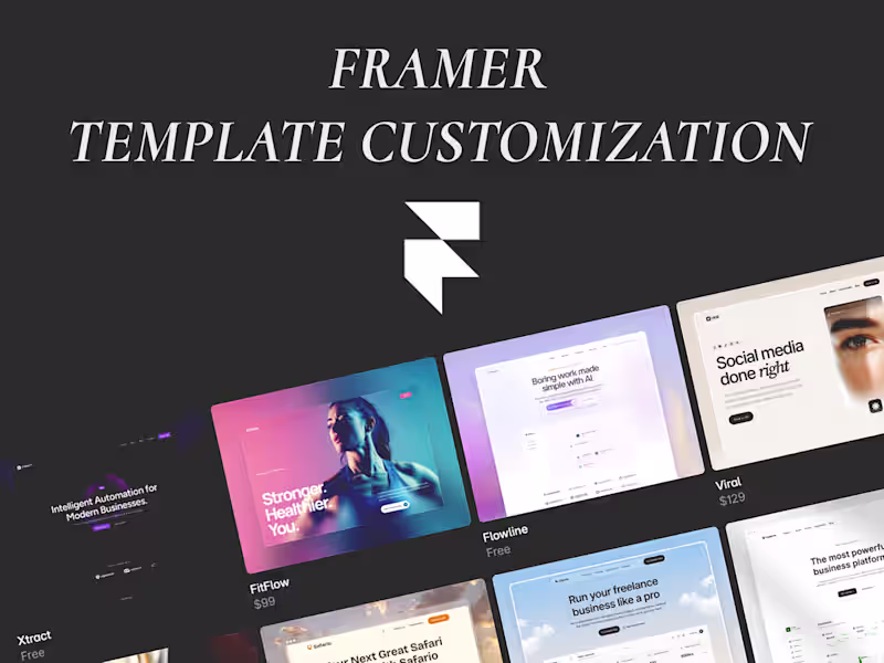 Cover image for Framer Template Customization