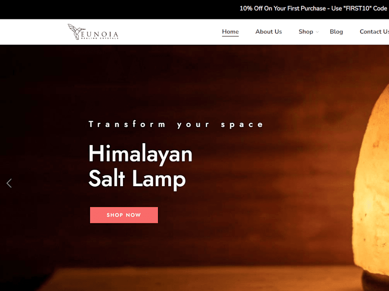 Cover image for Eunoia Healing Crystals Ecommerce Website