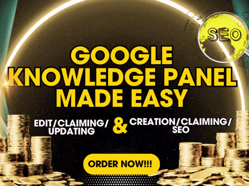 Cover image for I WILL CREATE A VERIFIED AND LIFE GOOGLE KNOWLEDGE PANEL
