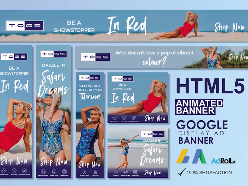 Cover image for Create animated HTML 5 banner ads, GIF or static banners 