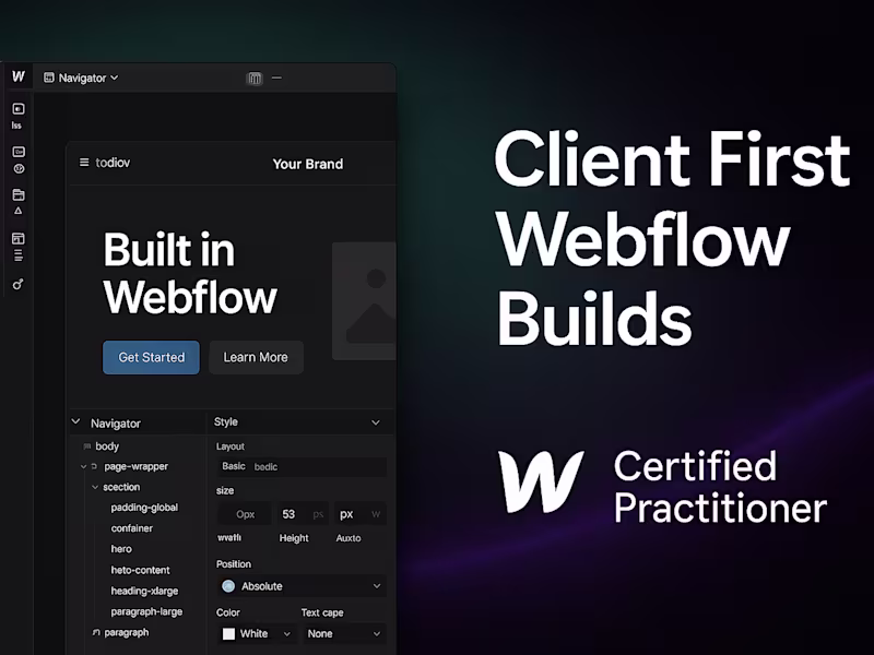 Cover image for Pixel-Perfect Webflow Development
