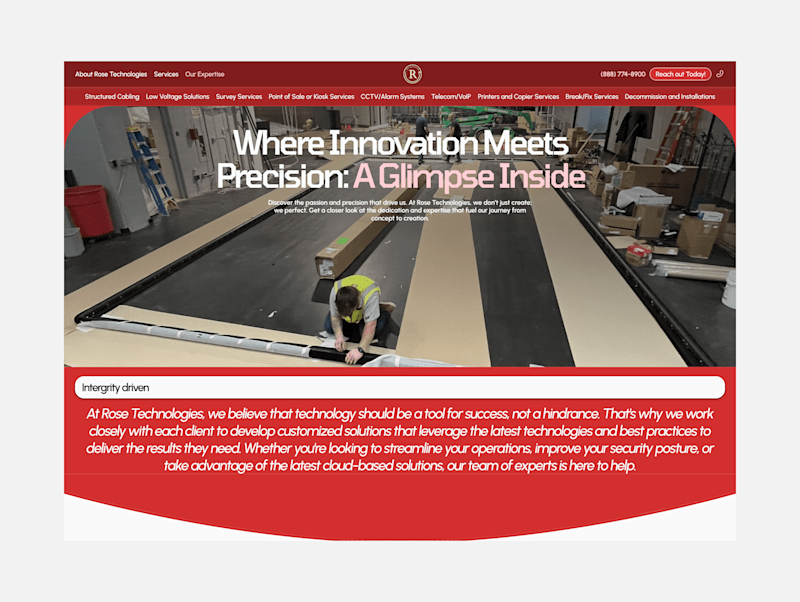 Cover image for Website Development for Rose Technologies