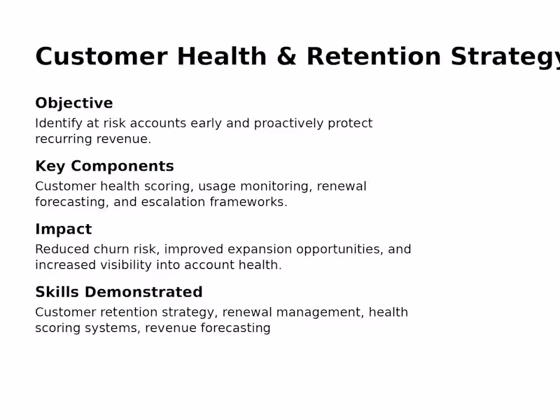 Cover image for Customer Health & Retention Stragey