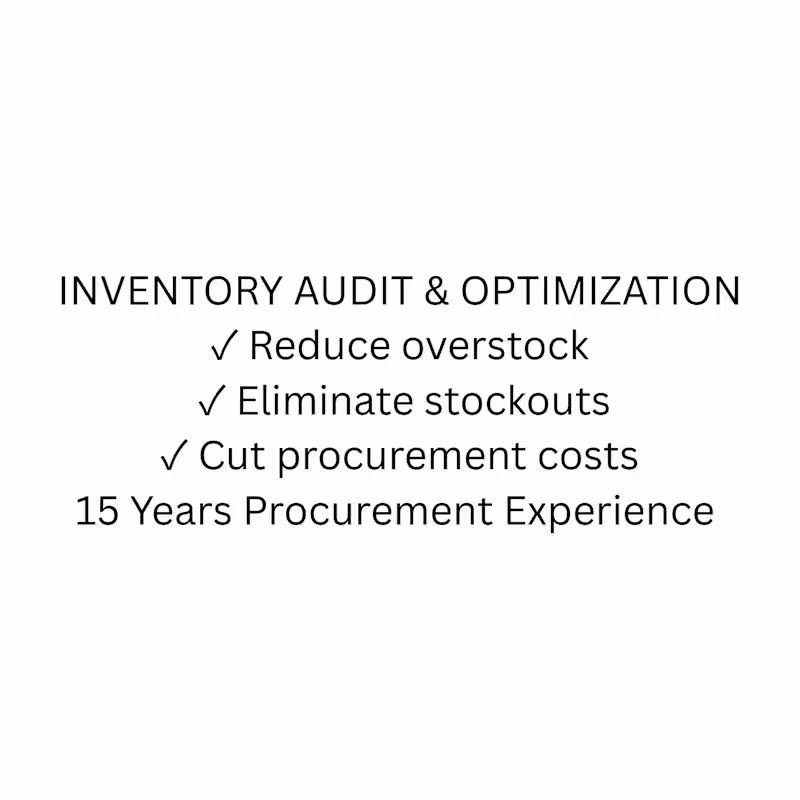 Cover image for Inventory Audit & Report