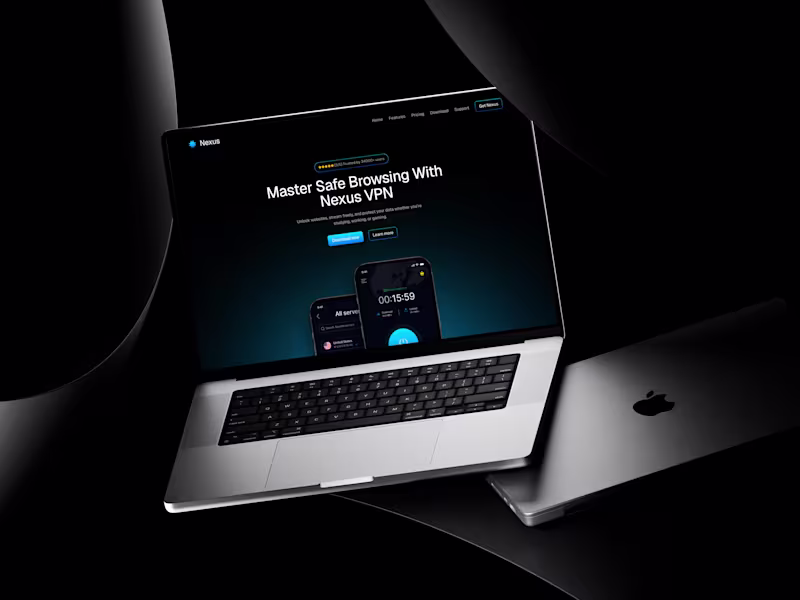 Cover image for Nexus VPN Landing Page Design