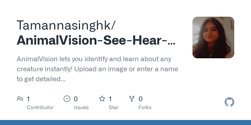 Cover image for AnimalVision App Development