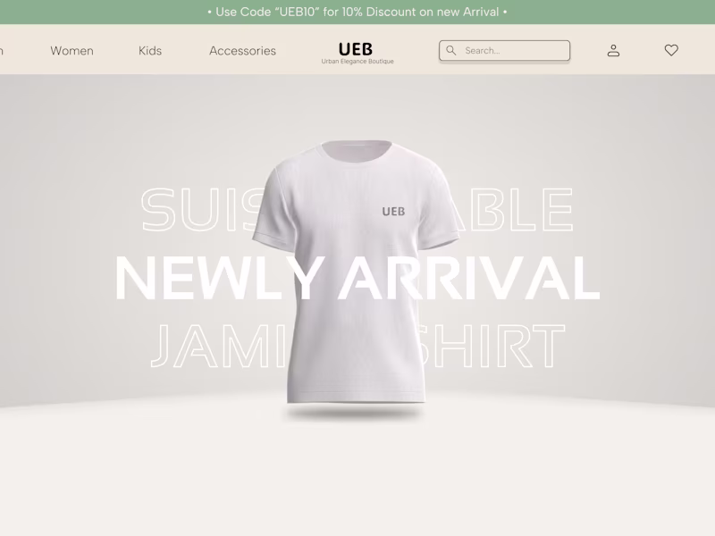 Cover image for Web design for clothing brand