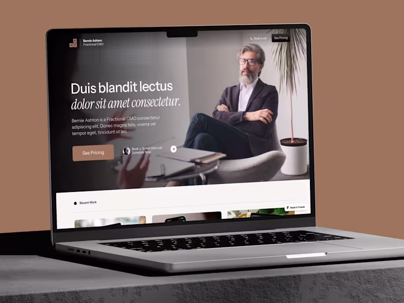 Cover image for Figma to Framer Website Development for a Creative Director