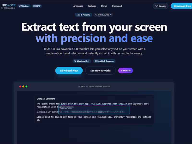 Cover image for FRISKOCR: AI-Powered OCR Tool