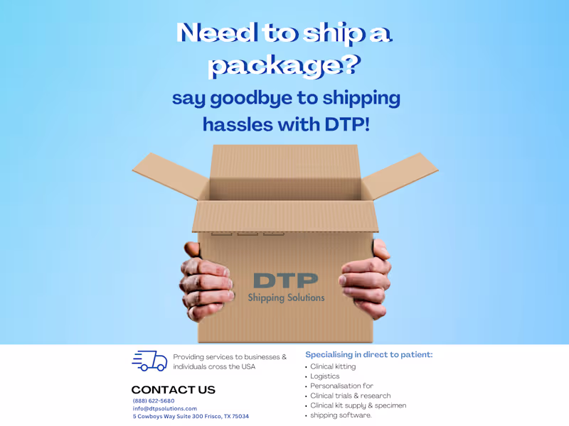 Cover image for Advertisement Poster DTP Shipping Solutions