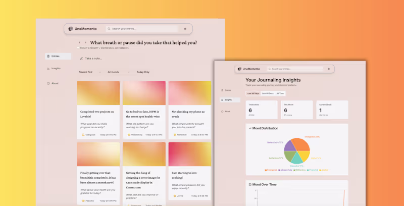 Cover image for [Lovable] UnoMomento - Gratitude Journaling App Development