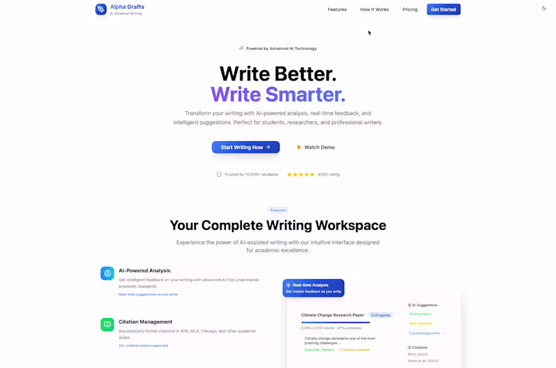 Cover image for AI Writing Summary Platform Design