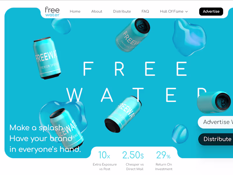 Cover image for Landing Page Redesign with 3D & UX