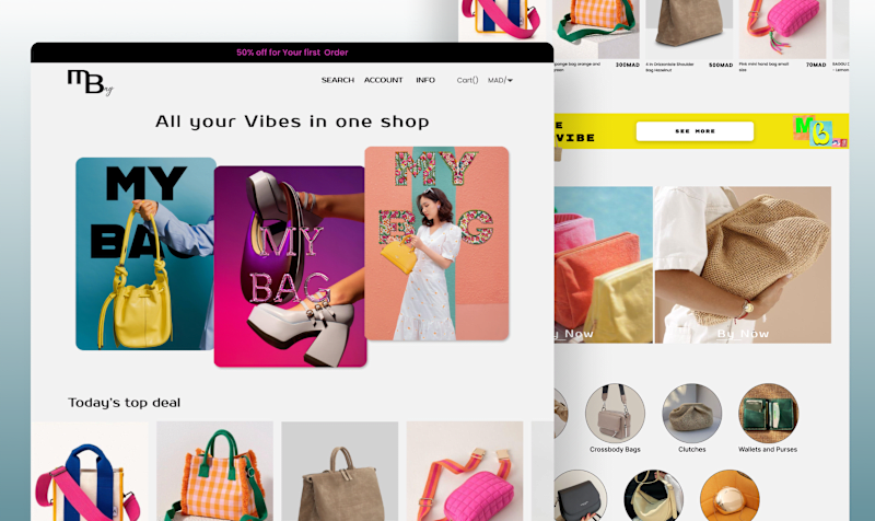 Cover image for Fashion E-commerce Website for Bag Lovers