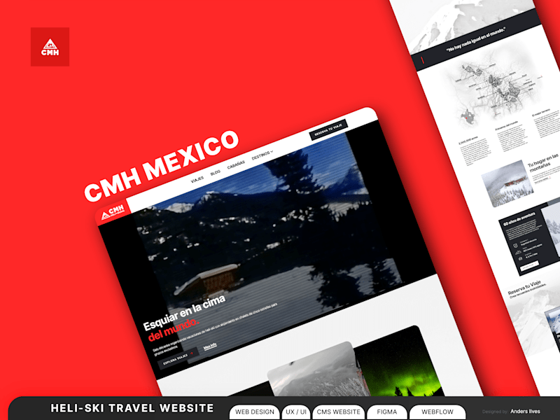 Cover image for CMH Heli-Ski Adventure Website for Travel Bookings
