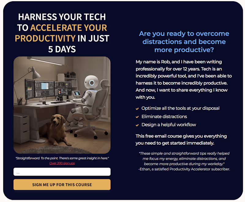 Cover image for Educational Email Course Example