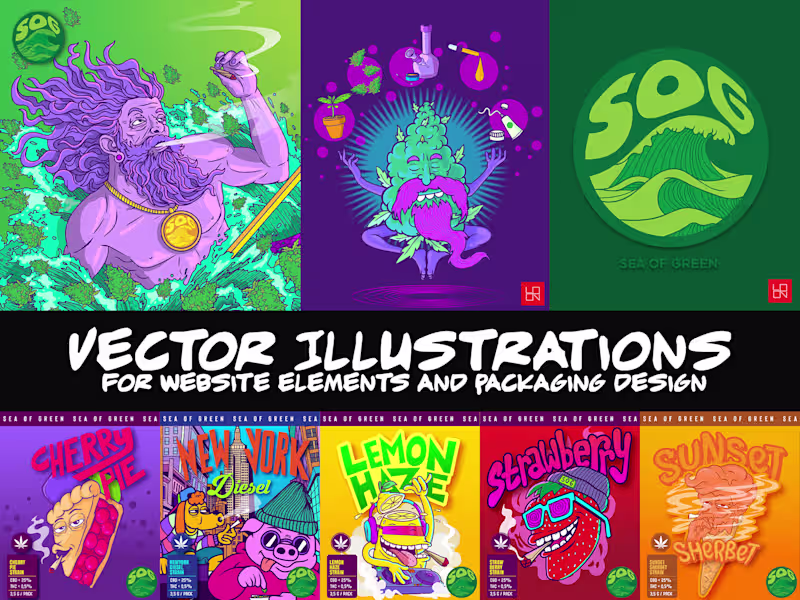 Cover image for Vector Illustrations for Website Elements and Packaging Design 