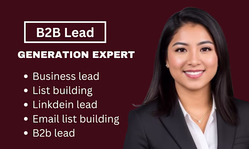 Cover image for I will generate verified B2B leads and business contacts for...