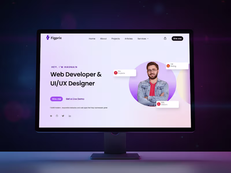 Cover image for Modern Website Template (UI/UX Design)