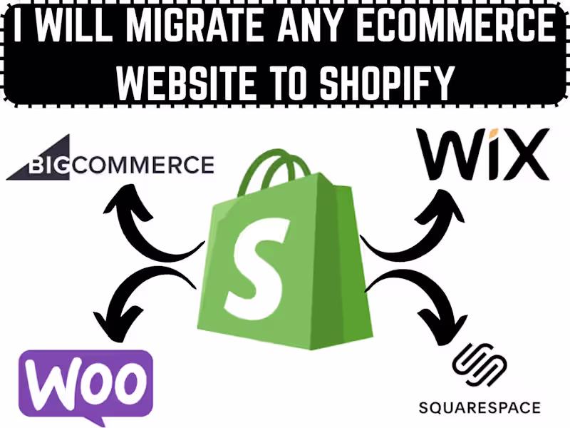 Cover image for I will migrate wix, squarespace, woocommerce, weebly to shopify