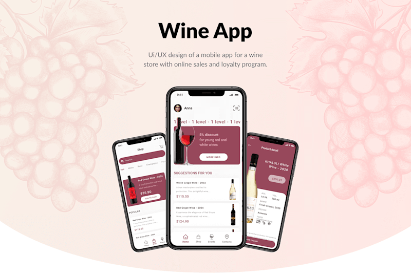 Cover image for Wine app design :: Behance