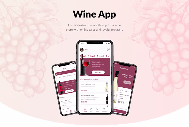 Cover image for Wine app design :: Behance