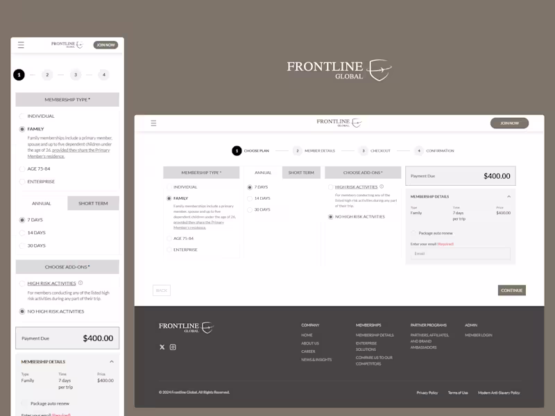 Cover image for Frontline Global | Travel Platform Built with React & Django